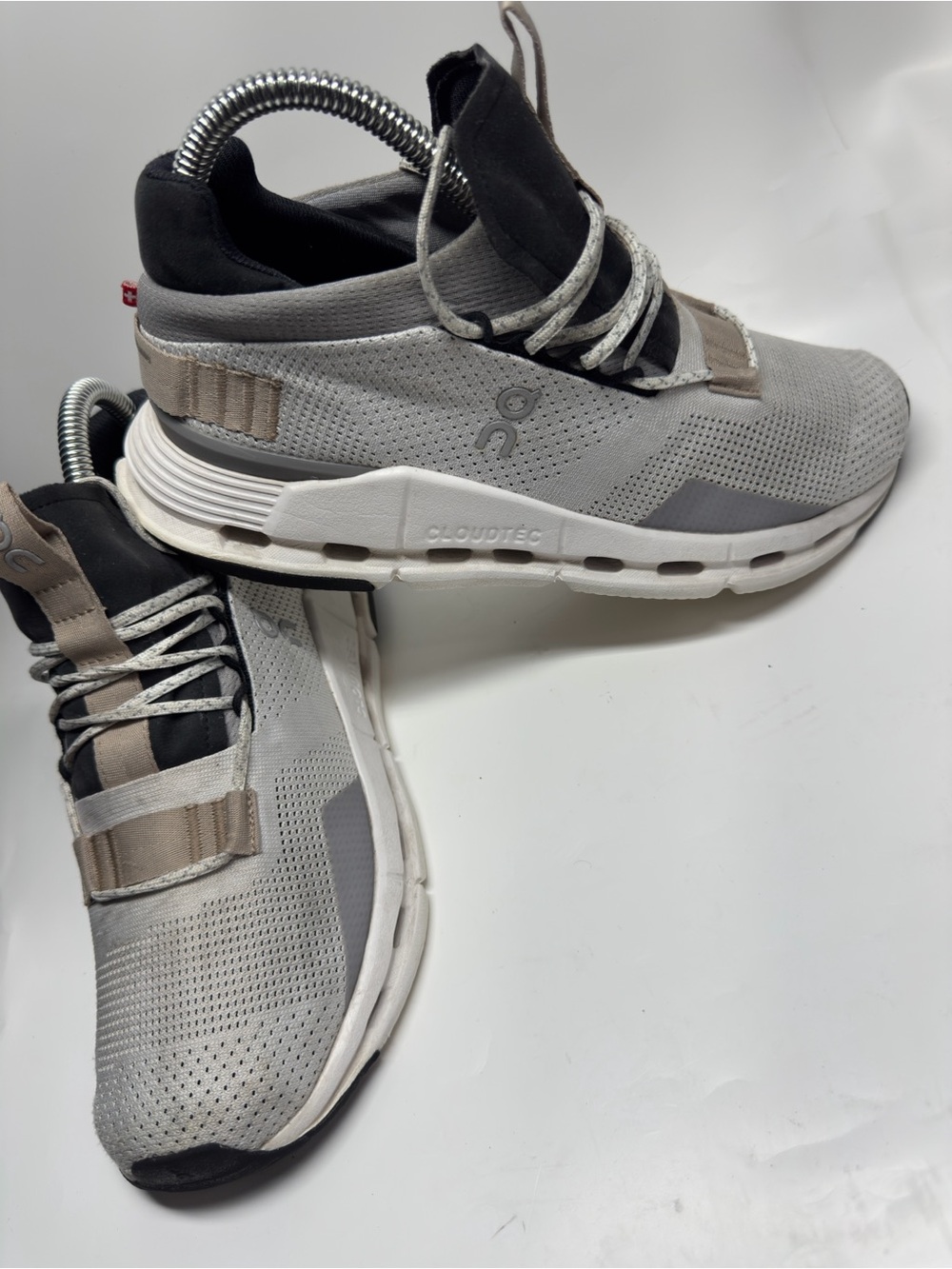 On Running Men's Gray and Black CloudTec Athletic Sneakers